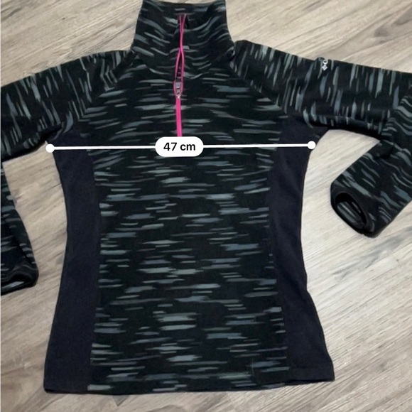 Columbia Ladies S Black & Grey Fleece Pullover 1/4 Zip Jacket with Pink Zipper - Picture 12 of 15
